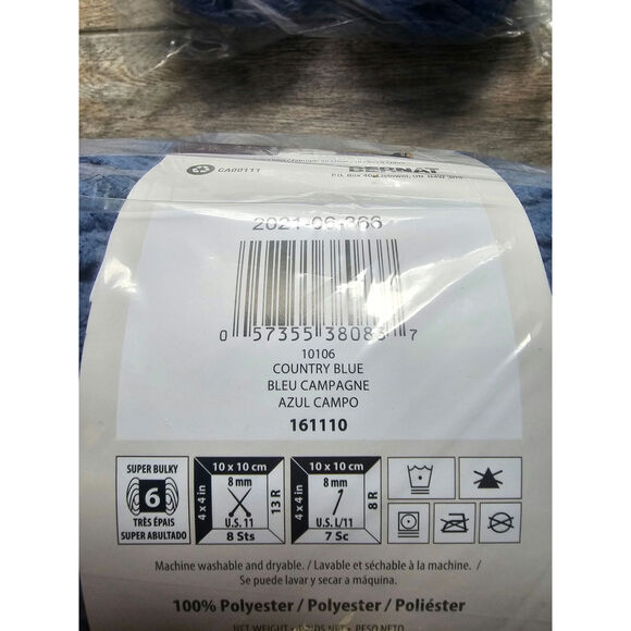 4 COUNTRY BLUE BERNAT BLANKET 10106 - Picture 3 of 3